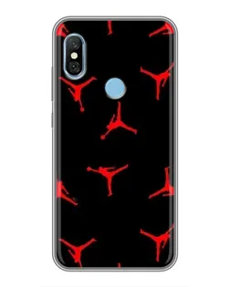 Чехол для Xiaomi Redmi 6 pro с картинкой «Jordan Red Pattern» Чехол для Xiaomi Redmi 6 pro с картинкой «Jordan Red Pattern»