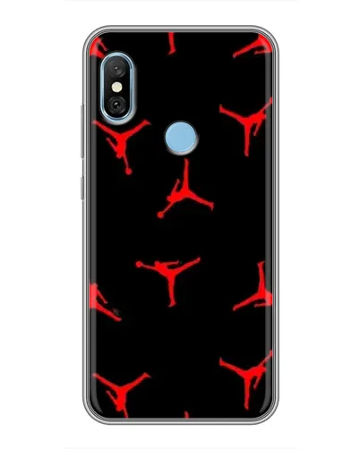 Чехол для Xiaomi Redmi 6 pro с картинкой «Jordan Red Pattern» Чехол для Xiaomi Redmi 6 pro с картинкой «Jordan Red Pattern»