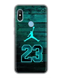 Чехол для Xiaomi Redmi 6 pro с картинкой «Jordan Cyan 23»