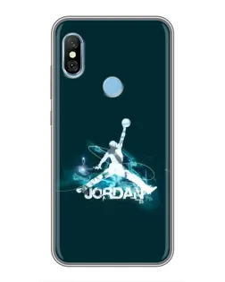 Чехол для Xiaomi Redmi 6 pro с картинкой «Jordan Blue Fire»