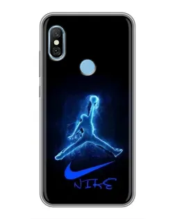 Чехол для Xiaomi Redmi 6 pro с картинкой «Jordan Neon Blue»