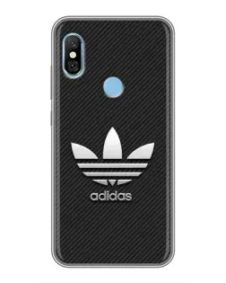 Чехол для Xiaomi Redmi 6 pro с картинкой «Adidas Карбоновая текстура»