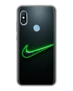 Чехол для Xiaomi Redmi 6 pro с картинкой «Неоновый контур Nike»