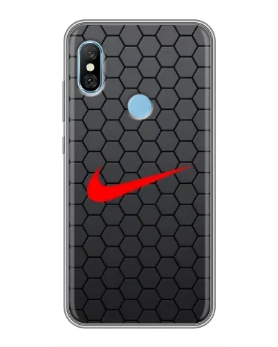 Чехол для Xiaomi Redmi 6 pro с картинкой «Nike — карбоновая сетка»