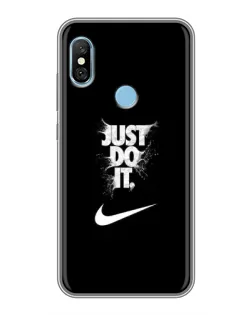 Чехол для Xiaomi Redmi 6 pro с картинкой «Текстовый принт Nike»