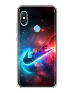 Чехол для Xiaomi Redmi 6 pro с картинкой «Огненный логотип Nike»