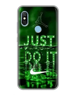 Чехол для Xiaomi Redmi 6 pro с картинкой «Зеленый неоновый Nike»