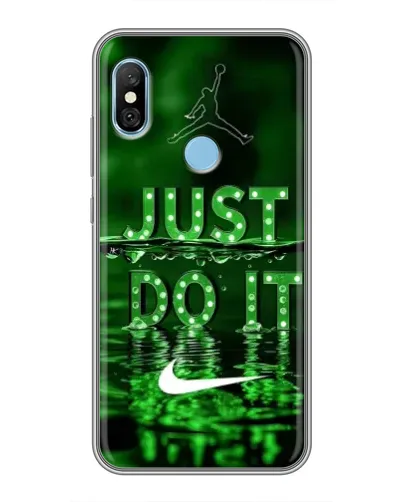 Чехол для Xiaomi Redmi 6 pro с картинкой «Зеленый неоновый Nike»