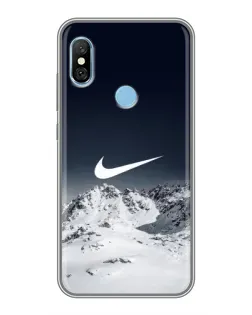Чехол для Xiaomi Redmi 6 pro с картинкой «Nike — зимние горы»