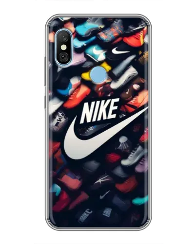 Чехол для Xiaomi Redmi 6 pro с картинкой «Коллекция кроссовок Nike»