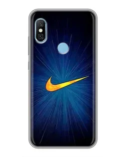 Чехол для Xiaomi Redmi 6 pro с картинкой «Синий пульс Nike»