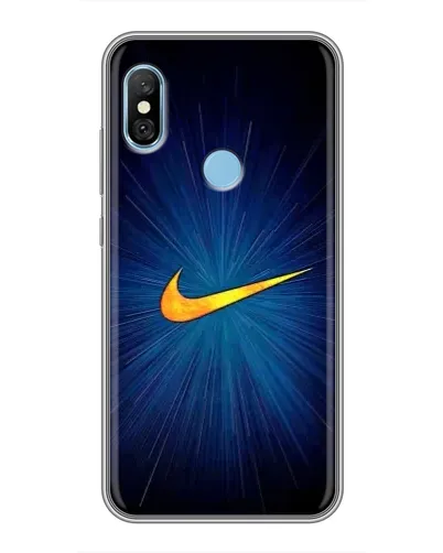 Чехол для Xiaomi Redmi 6 pro с картинкой «Синий пульс Nike» Чехол для Xiaomi Redmi 6 pro с картинкой «Синий пульс Nike»