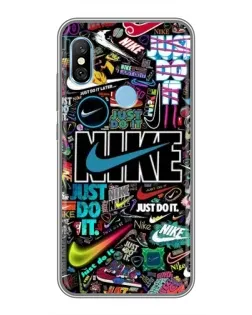Чехол для Xiaomi Redmi 6 pro с картинкой «Яркий коллаж Nike»