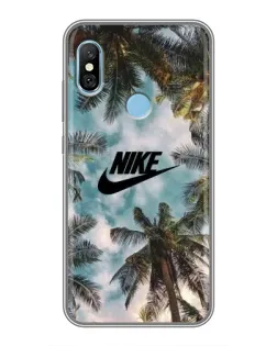 Чехол для Xiaomi Redmi 6 pro с картинкой «Тропический принт Nike»