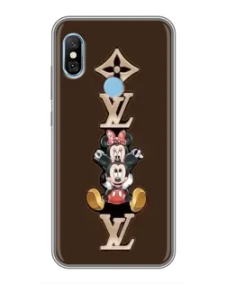 Чехол для Xiaomi Redmi 6 pro с картинкой «LV и Микки Маус»