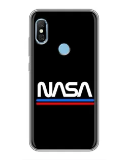 Чехол для Xiaomi Redmi 6 pro с картинкой «NASA — классика Red Blue» Чехол для Xiaomi Redmi 6 pro с картинкой «NASA — классика Red Blue»
