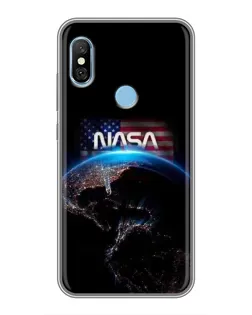 Чехол для Xiaomi Redmi 6 pro с картинкой «Земля из космоса NASA»