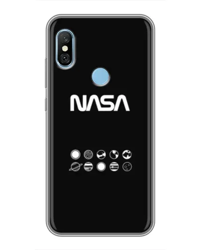 Чехол для Xiaomi Redmi 6 pro с картинкой «NASA — технический принт»