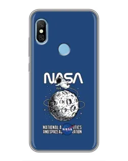 Чехол для Xiaomi Redmi 6 pro с картинкой «NASA — лунная миссия»