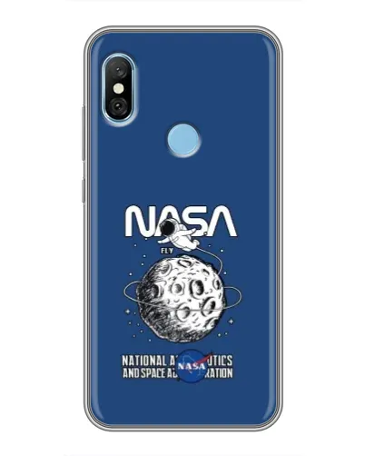 Чехол для Xiaomi Redmi 6 pro с картинкой «NASA — лунная миссия»