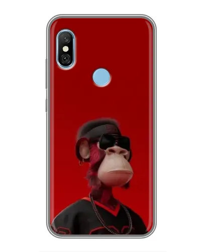 Чехол для Xiaomi Redmi 6 pro с картинкой «Bored Ape в красном» Чехол для Xiaomi Redmi 6 pro с картинкой «Bored Ape в красном»