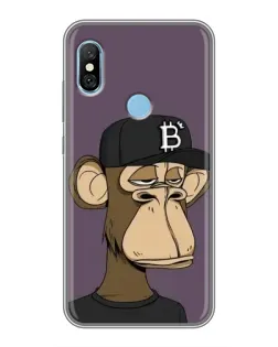 Чехол для Xiaomi Redmi 6 pro с картинкой «Bored Ape в кепке»