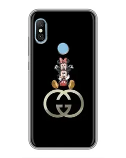Чехол для Xiaomi Redmi 6 pro с картинкой «Минни Маус на лого»