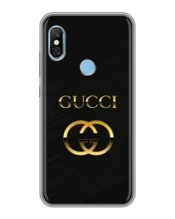 Чехол для Xiaomi Redmi 6 pro с картинкой «Золотой логотип Gucci»