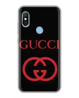 Чехол для Xiaomi Redmi 6 pro с картинкой «Gucci — красный логотип»