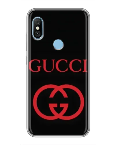 Чехол для Xiaomi Redmi 6 pro с картинкой «Gucci — красный логотип»