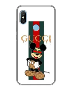 Чехол для Xiaomi Redmi 6 pro с картинкой «Микки Маус Gucci — полосы»