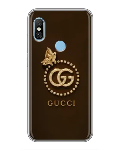 Чехол для Xiaomi Redmi 6 pro с картинкой «Gucci — золотая бабочка»