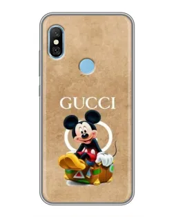 Чехол для Xiaomi Redmi 6 pro с картинкой «Микки Маус Gucci — крафт»