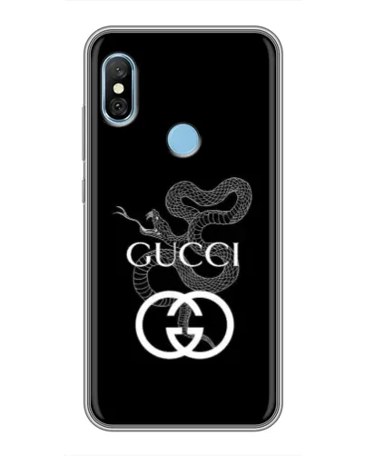 Чехол для Xiaomi Redmi 6 pro с картинкой «Gucci — серебряная змея»
