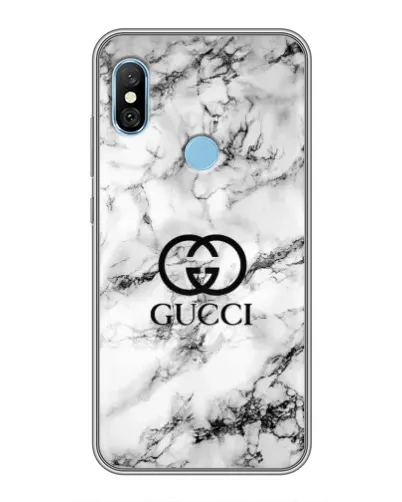 Чехол для Xiaomi Redmi 6 pro с картинкой «Gucci — мраморный шик»