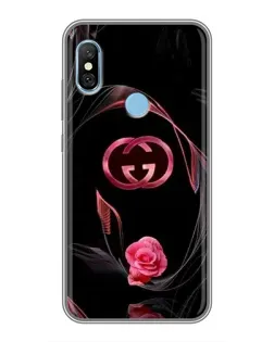 Чехол для Xiaomi Redmi 6 pro с картинкой «Gucci — неоновая роза»