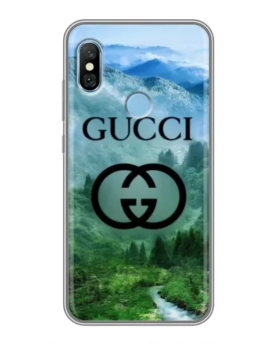 Чехол для Xiaomi Redmi 6 pro с картинкой «Gucci — горный пейзаж»
