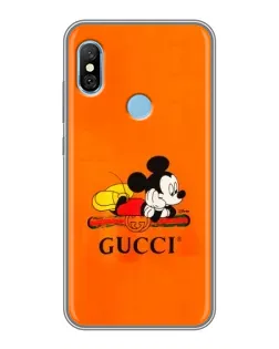 Чехол для Xiaomi Redmi 6 pro с картинкой «Микки Маус Gucci — оранж»