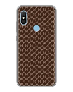 Чехол для Xiaomi Redmi 6 pro с картинкой «Gucci — шоколадная сетка»
