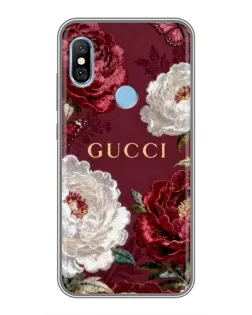 Чехол для Xiaomi Redmi 6 pro с картинкой «Gucci — бордовые розы»