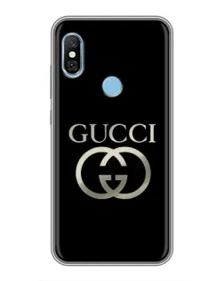 Чехол для Xiaomi Redmi 6 pro с картинкой «Gucci — золото на черном»