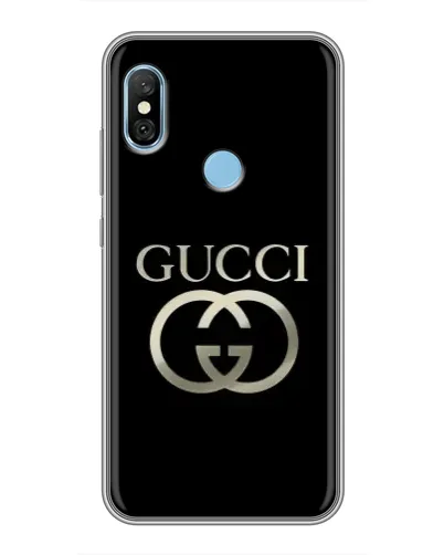 Чехол для Xiaomi Redmi 6 pro с картинкой «Gucci — золото на черном» Чехол для Xiaomi Redmi 6 pro с картинкой «Gucci — золото на черном»