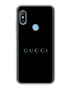 Чехол для Xiaomi Redmi 6 pro с картинкой «Gucci — неоновый минимализм»
