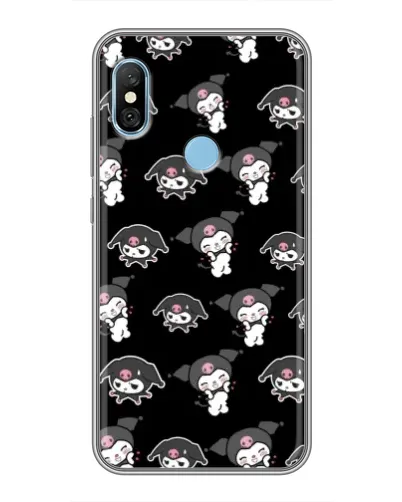 Чехол для Xiaomi Redmi 6 pro с картинкой «Черный паттерн Kuromi» Чехол для Xiaomi Redmi 6 pro с картинкой «Черный паттерн Kuromi»