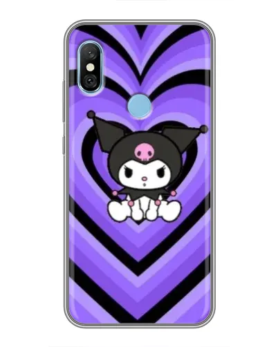 Чехол для Xiaomi Redmi 6 pro с картинкой «Kuromi и фиолетовые сердца» Чехол для Xiaomi Redmi 6 pro с картинкой «Kuromi и фиолетовые сердца»