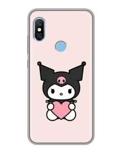 Чехол для Xiaomi Redmi 6 pro с картинкой «Kuromi и сердце» Чехол для Xiaomi Redmi 6 pro с картинкой «Kuromi и сердце»