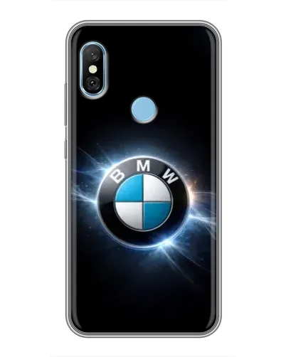 Чехол для Xiaomi Redmi 6 pro с картинкой «BMW — неоновое сияние»
