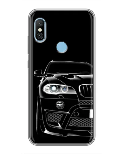 Чехол для Xiaomi Redmi 6 pro с картинкой «Темный силуэт BMW»