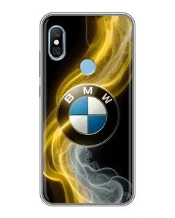 Чехол для Xiaomi Redmi 6 pro с картинкой «Золотистый дым BMW»
