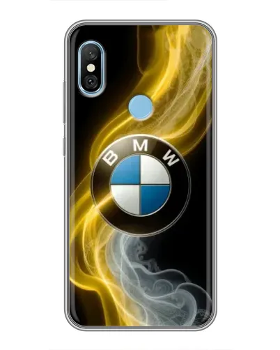 Чехол для Xiaomi Redmi 6 pro с картинкой «Золотистый дым BMW»